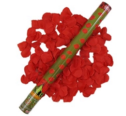 Konfetti pneumatyczne Płatki róż, czerwone tekstylne 60cm