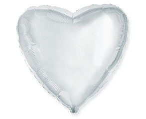 Balon foliowy JUMBO FX -   Serce   (srebrne)