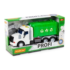 Profi, samochód-komunalny inercyjny (ze światłem i dźwiękiem) (zielony) (w pudełku)