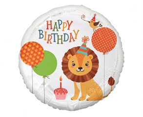 Balon foliowy Lew (Happy Birthday), 18