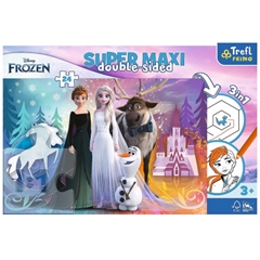 S.CENA Puzzle 24 SUPER MAXI Wesoly swiatKrainy Lodu / Disney Frozen 2