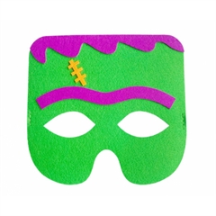 Maska filcowa Zielony potwór 18x17cm