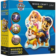 S.CENA Puzzle - _50 Wood Craft Junior_ -Zabawny Psi Patrol / Viacom PAW Patrol FSC Mix 70 #37;