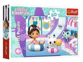 S.CENA Puzzle - _60_ - Gabby na basenie /Universal Gabby apos;s Dollhouse