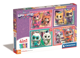 -CLE puzzle 4w1 SuperKolor Superkitties 21531