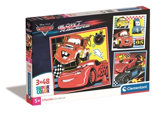 -CLE puzzle 3x48 SuperKolor CarsGlowRacers 25309