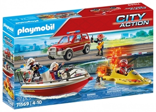 PROM Playmobil 71569 Akcja straży pożarnej na wodzie
