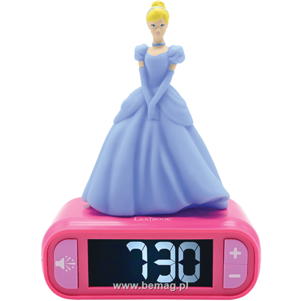 S.CENA Alarm Clock with Night Light 3D designDisney Princesse Cinderella and sound effects