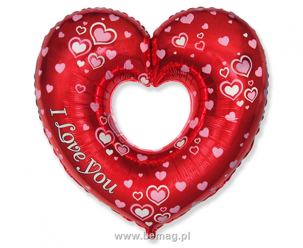 Balon foliowy 14   Fx   piękne serce- I love you