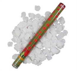 KP60 Konfetti pneumatyczne Płatki Róż, białe, tekstylne / 60 cm