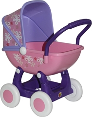 Wózek dla lalek Arina Nr2 4-ch kołowy (różowy) (w woreczku)