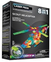 PROM LASER PEGS 8 IN 1 PB2150B SCOUT HELICOPTER