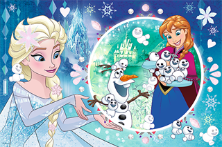 Puzzle -   54 Plus   - naklejki / Disney Frozen