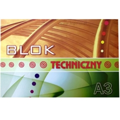 -BLOK TECH.A3/10 BIAŁY KRESKA