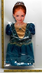 Sukienka dla księżniczki, wym. 55x25 cm., przeznaczona dla dziewczynek w przedziale wiekowym 4-5 lat, wym. 77x38x1 cm.
