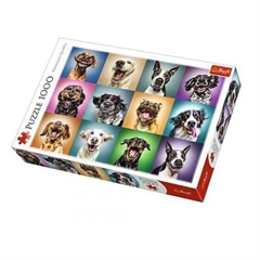 S.CENA Puzzle   1000   - Zabawne psie portrety