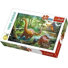 S.CENA Puzzle -   60   - Wędrówka dinozaurów/Trefl