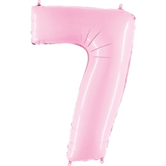 Balon Numer 7 Pastel Pink 077PP-P