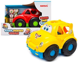 Duże edukacyjne auto sorter czerwone