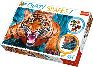 S.CENA Puzzle -   600 Crazy Shapes   - Okowokoz tygrysem
