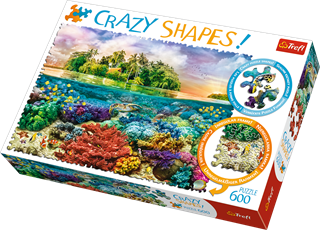 S.CENA Puzzle -   600 Crazy Shapes   - Tropikalna wyspa