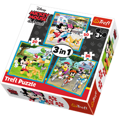 S.CENA Puzzle 3w1 Myszka Miki z przyjaciółmi Disney Standard Characters