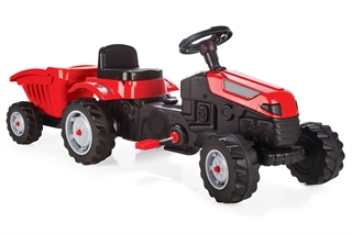 PROM PIL TRAKTOR NA PEDAŁY Z PRZYCZEPĄ CZERWONY