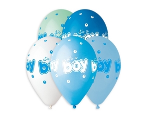 Balony Premium Hel It apos;s a Boy, 13 cali/ 5 szt.