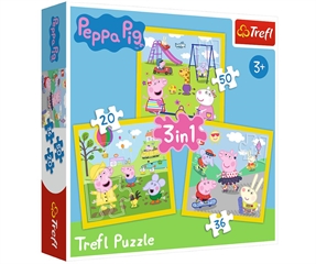 S.CENA Puzzle -   4w1   - Wesoły dzień Peppy/Peppa Pig