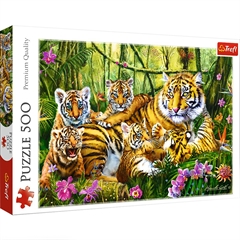 S.CENA Puzzle -   500   - Rodzina tygrysów