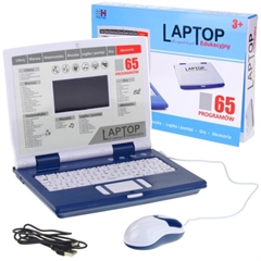 S.CENA Laptop edukacyjny, polska wersja językowa, zasilanie 3x1.5V AA, USB, 6