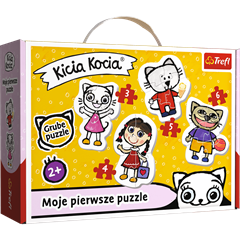S.CENA Puzzle -   Baby Classic   - Wesoła KiciaKocia / Media Rodzina Kicia Kocia