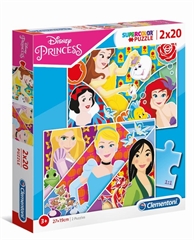-CLE puzzle 2x20 Princess super kolor 24766