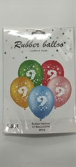 Balony kolorowe z cyfry 9