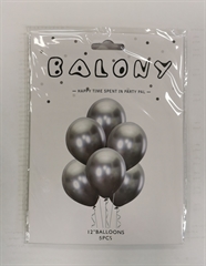 Balony chrom srebrne 12cali
