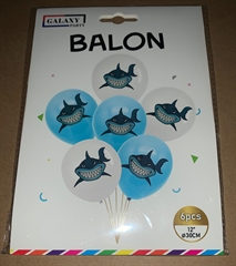 Zestaw balonów gumowych rekiny 6szt 61091