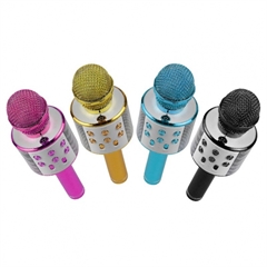 S.CENA Mikrofon karaoke black/głośnik, bluetooth, usb, sd