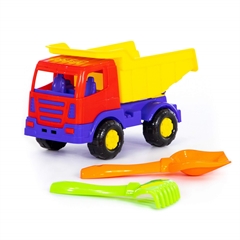 Zestaw Nr183: Miraż, samochód-wywrotka + łopatka Nr5, grabki Nr5