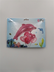 Zestaw balonów delfin- 3 foliowe, 3 gumowe