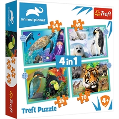 S.CENA Puzzles - _4in1_ - The mysteriousworldof animals / Discovery Animal Planet