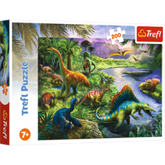 S.CENA Puzzle - _200_ - Drapieżne dinozaury/Trefl