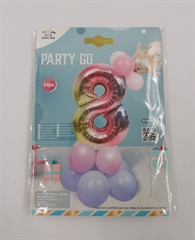 Zestaw balonów urodzinowych zrób to sam multikolor cyfra 8