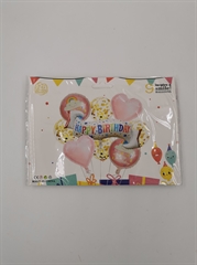 Zestaw balonów foliowych Happy Birthday (5 foliowych, 4 gumowe) AL-1326
