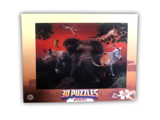 S.CENA Puzzle 3D 100el Dzikie zwierzęta