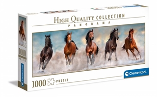 -CLE puzzle 1000 Panorama HQ Horses 39607