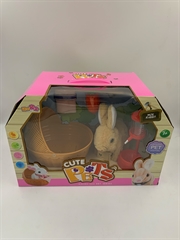 S.CENA zabawka interaktywna królik z akcesoriami,dźwięk,baterie:2xAA,wbx:40/2