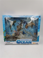 Zestaw plastikowych zabawek życie oceanu, 6 elementów, wiek: 3+, wbx: