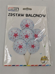 Balony gumowe kolorowe gwiazdki 6szt 61262