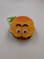 Zabawka dla psa hamburger z oczami piszczący