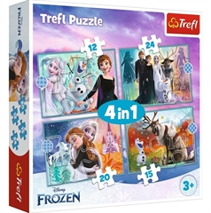 S.CENA Puzzle - _4w1 (12, 15, 20, 24)_ -Niezwyky Łwiat Frozen / Disney Frozen 2